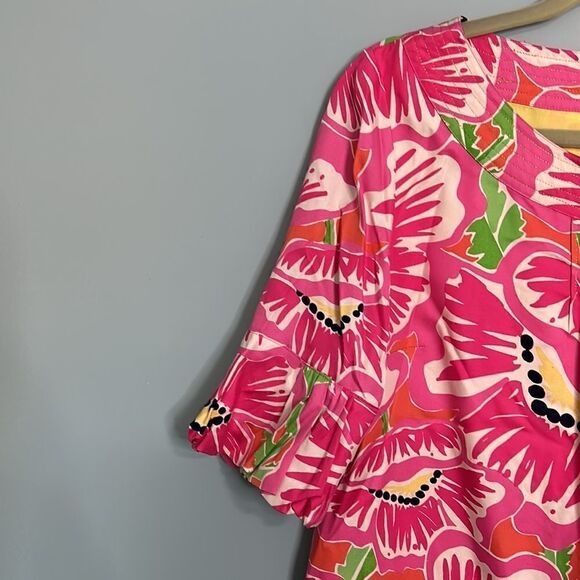 Lilly Pulitzer Dasha Pink Floral Silk Dress - Picture 2 of 8